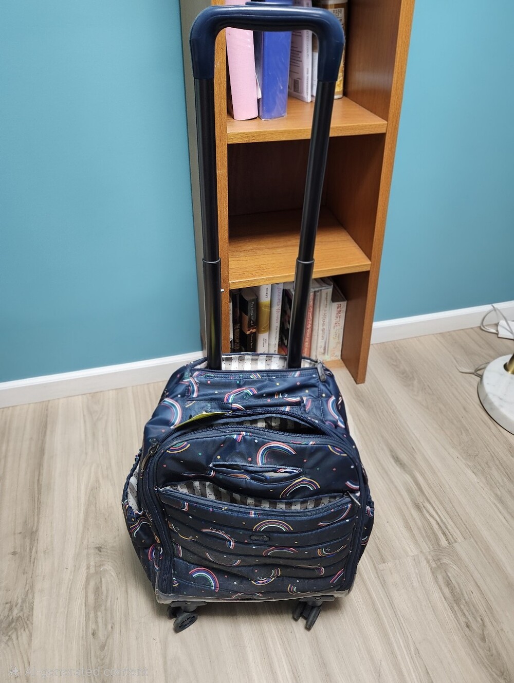 Lug Porter Wheelie Bag Navy Rainbow
